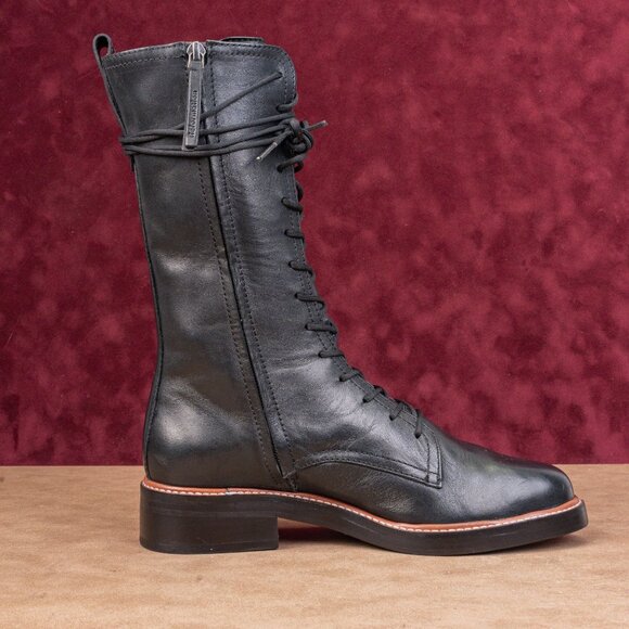 Reformation Women Ada Lace-up Zip Mid calf Combat Boots sz 8 - Picture 8 of 8